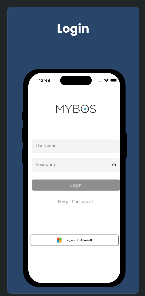 MYBOS Manager — screen 1