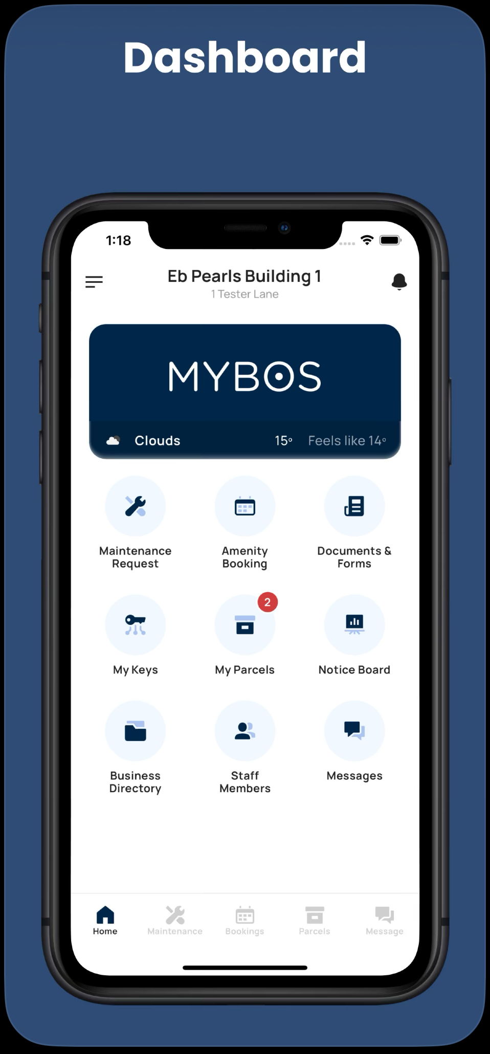 MYBOS Resident — screen 2